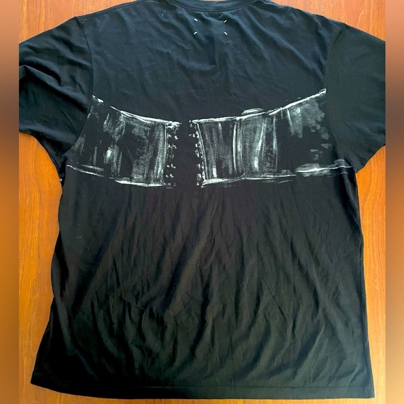 Maison Margiela oversized black T-shirt with corset print 2014 spring/summer - Picture 2 of 10